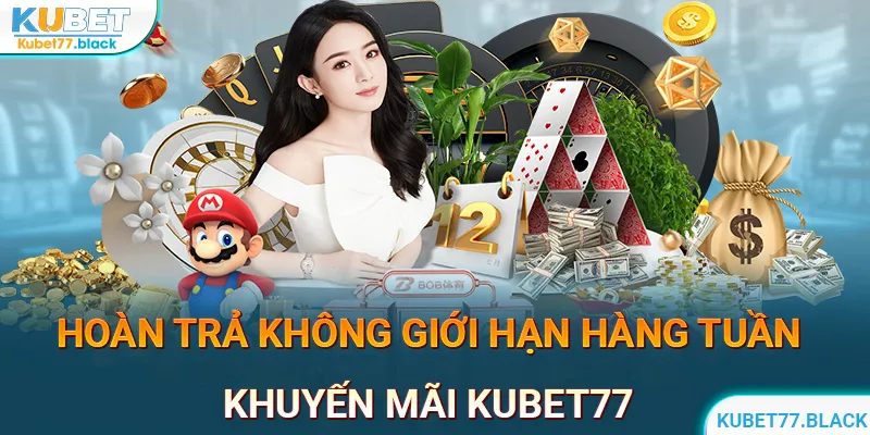 Nhận hoàn tiền không hạn mức mỗi tuần tại KUBET77